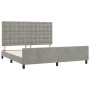 Estructura de cama con cabecero terciopelo gris claro 180x200cm de vidaXL, Camas y somieres - Ref: Foro24-3126013, Precio: 23...