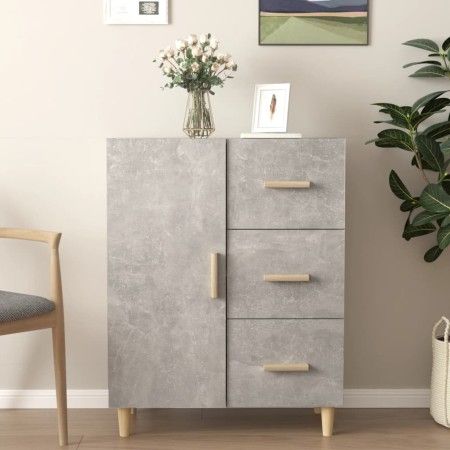 Aparador de madera contrachapada gris hormigón 69,5x34x90 cm de vidaXL, Aparadores - Ref: Foro24-812172, Precio: 81,83 €, Des...