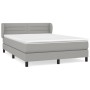 Cama box spring con colchón tela gris claro 140x190 cm de vidaXL, Camas y somieres - Ref: Foro24-3126317, Precio: 471,34 €, D...