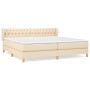 Cama box spring con colchón tela color crema 200x200 cm de vidaXL, Camas y somieres - Ref: Foro24-3127074, Precio: 576,37 €, ...
