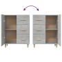 Aparador de madera contrachapada gris hormigón 69,5x34x90 cm de vidaXL, Aparadores - Ref: Foro24-812172, Precio: 81,83 €, Des...