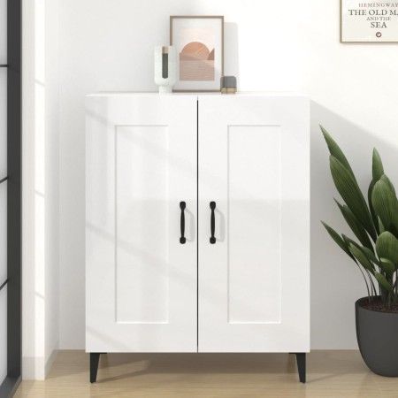Aparador de madera contrachapada blanco brillante 69,5x34x90 cm de vidaXL, Aparadores - Ref: Foro24-812147, Precio: 80,42 €, ...