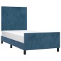 Estructura cama con cabecero terciopelo azul oscuro 80x200 cm de vidaXL, Camas y somieres - Ref: Foro24-3125603, Precio: 137,...
