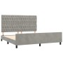 Estructura de cama con cabecero terciopelo gris claro 180x200cm de vidaXL, Camas y somieres - Ref: Foro24-3125952, Precio: 26...