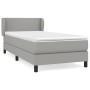 Cama box spring con colchón tela gris claro 80x200 cm de vidaXL, Camas y somieres - Ref: Foro24-3126037, Precio: 282,60 €, De...
