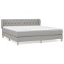 Cama box spring con colchón tela gris claro 160x200 cm de vidaXL, Camas y somieres - Ref: Foro24-3127053, Precio: 526,83 €, D...