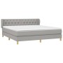 Cama box spring con colchón tela gris claro 160x200 cm de vidaXL, Camas y somieres - Ref: Foro24-3127053, Precio: 526,83 €, D...