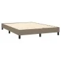 Box spring bed with taupe gray fabric mattress 140x200 cm by vidaXL, Beds and slatted bases - Ref: Foro24-3126089, Price: 454...