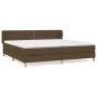 Cama box spring con colchón tela marrón oscuro 200x200 cm de vidaXL, Camas y somieres - Ref: Foro24-3126752, Precio: 593,87 €...