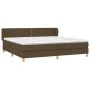 Cama box spring con colchón tela marrón oscuro 200x200 cm de vidaXL, Camas y somieres - Ref: Foro24-3126752, Precio: 593,87 €...