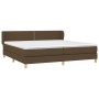 Cama box spring con colchón tela marrón oscuro 200x200 cm de vidaXL, Camas y somieres - Ref: Foro24-3126752, Precio: 604,01 €...