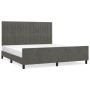 Estructura cama con cabecero terciopelo gris oscuro 160x200 cm de vidaXL, Camas y somieres - Ref: Foro24-3125886, Precio: 218...