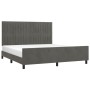 Estructura cama con cabecero terciopelo gris oscuro 160x200 cm de vidaXL, Camas y somieres - Ref: Foro24-3125886, Precio: 218...