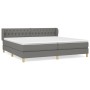 Cama box spring con colchón tela gris oscuro 200x200 cm de vidaXL, Camas y somieres - Ref: Foro24-3127070, Precio: 588,14 €, ...
