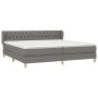 Cama box spring con colchón tela gris oscuro 200x200 cm de vidaXL, Camas y somieres - Ref: Foro24-3127070, Precio: 588,14 €, ...