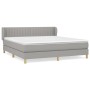 Cama box spring con colchón tela gris claro 180x200 cm de vidaXL, Camas y somieres - Ref: Foro24-3126981, Precio: 546,63 €, D...
