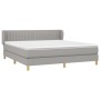 Cama box spring con colchón tela gris claro 180x200 cm de vidaXL, Camas y somieres - Ref: Foro24-3126981, Precio: 546,63 €, D...