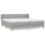 Cama box spring con colchón tela gris claro 200x200 cm de vidaXL, Camas y somieres - Ref: Foro24-3126749, Precio: 582,66 €, D...