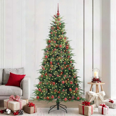 Árbol de Navidad artificial con ramas articuladas Verde 210 cm en Decoración Festiva y Estacional | Comprar online en Foru.es