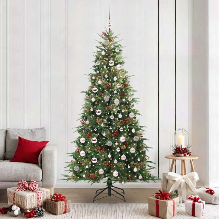 Árbol de Navidad artificial con ramas articuladas Verde 210 cm en Decoración Festiva y Estacional | Comprar online en Foru.es