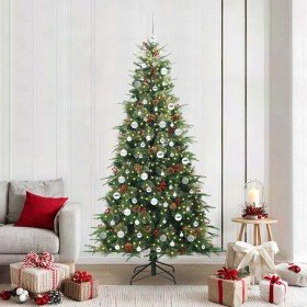 Árbol de Navidad artificial con ramas articuladas Verde 210 cm en Decoración Festiva y Estacional | Comprar online en Foru.es