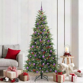 Árbol de Navidad artificial con ramas articuladas Verde 210 cm en Decoración Festiva y Estacional | Comprar online en Foru.es