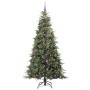 Árbol de Navidad artificial con ramas articuladas Verde 210 cm en Decoración Festiva y Estacional | Comprar online en Foru.es