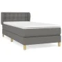 Box spring bed with dark gray fabric mattress 100x200 cm by vidaXL, Beds and slatted bases - Ref: Foro24-3127102, Price: 328,...