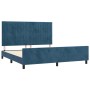 Estructura cama con cabecero terciopelo azul oscuro 180x200 cm de vidaXL, Camas y somieres - Ref: Foro24-3125895, Precio: 249...