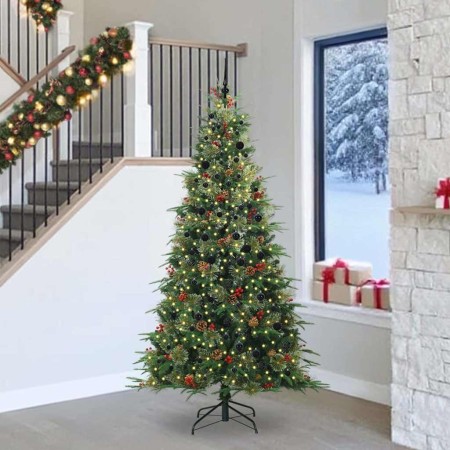 Árbol de Navidad artificial con ramas articuladas Verde 240 cm en Decoración Festiva y Estacional | Comprar online en Foru.es