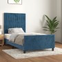 Estructura cama con cabecero terciopelo azul oscuro 90x200 cm de vidaXL, Camas y somieres - Ref: Foro24-3125859, Precio: 165,...