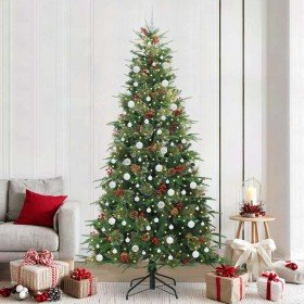 Árbol de Navidad artificial con ramas articuladas Verde 240 cm en Decoración Festiva y Estacional | Comprar online en Foru.es