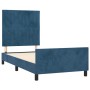 Estructura cama con cabecero terciopelo azul oscuro 90x200 cm de vidaXL, Camas y somieres - Ref: Foro24-3125859, Precio: 165,...