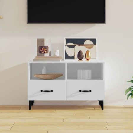 Mueble para TV madera contrachapada blanco 80x36x50 cm de vidaXL, Muebles TV - Ref: Foro24-812591, Precio: 50,34 €, Descuento: %