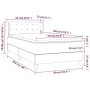 Box spring bed with dark brown fabric mattress 90x200 cm by vidaXL, Beds and slatted bases - Ref: Foro24-3127096, Price: 296,...