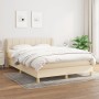 Cama box spring con colchón tela color crema 140x200 cm de vidaXL, Camas y somieres - Ref: Foro24-3126810, Precio: 449,93 €, ...