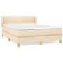 Cama box spring con colchón tela color crema 140x200 cm de vidaXL, Camas y somieres - Ref: Foro24-3126810, Precio: 449,93 €, ...
