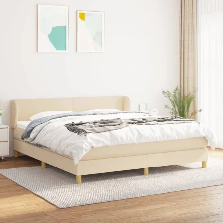 Boxspringbett mit cremefarbener Stoffmatratze 160x200 cm von vidaXL, Betten und Lattenroste - Ref: Foro24-3126658, Preis: 508...