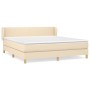 Cama box spring con colchón tela color crema 160x200 cm de vidaXL, Camas y somieres - Ref: Foro24-3126658, Precio: 520,48 €, ...
