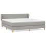 Cama box spring con colchón tela gris claro 180x200 cm de vidaXL, Camas y somieres - Ref: Foro24-3126661, Precio: 557,82 €, D...