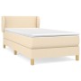 Cama box spring con colchón tela color crema 100x200 cm de vidaXL, Camas y somieres - Ref: Foro24-3126626, Precio: 310,63 €, ...
