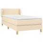 Cama box spring con colchón tela color crema 100x200 cm de vidaXL, Camas y somieres - Ref: Foro24-3126626, Precio: 310,63 €, ...
