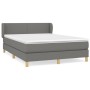 Cama box spring con colchón tela gris oscuro 140x200 cm de vidaXL, Camas y somieres - Ref: Foro24-3126646, Precio: 440,14 €, ...