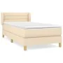 Boxspringbett mit cremefarbener Stoffmatratze 100x200 cm von vidaXL, Betten und Lattenroste - Ref: Foro24-3126866, Preis: 318...