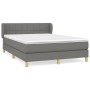 Cama box spring con colchón tela gris oscuro 140x190 cm de vidaXL, Camas y somieres - Ref: Foro24-3126798, Precio: 502,39 €, ...