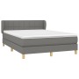 Cama box spring con colchón tela gris oscuro 140x190 cm de vidaXL, Camas y somieres - Ref: Foro24-3126798, Precio: 502,39 €, ...