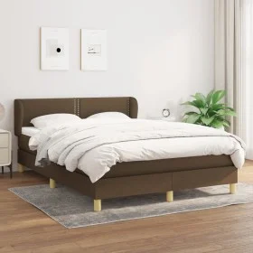 Boxspringbett mit dunkelbrauner Stoffmatratze 140x200 cm von vidaXL, Betten und Lattenroste - Ref: Foro24-3126728, Preis: 417...