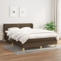Cama box spring con colchón tela marrón oscuro 140x200 cm de vidaXL, Camas y somieres - Ref: Foro24-3126728, Precio: 432,44 €...
