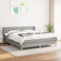 Box spring bed with light gray fabric mattress 180x200 cm by vidaXL, Beds and slatted bases - Ref: Foro24-3127141, Price: 542...