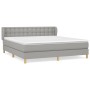 Cama box spring con colchón tela gris claro 180x200 cm de vidaXL, Camas y somieres - Ref: Foro24-3127141, Precio: 553,53 €, D...